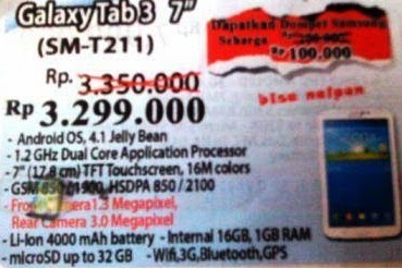 samsung galaxy tab 3 7 inch foto brosur harga galaxy tab 3