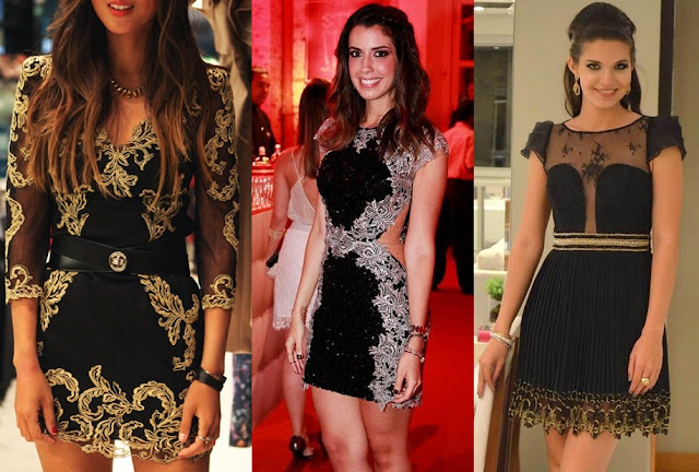 vestido de festa curto de renda
