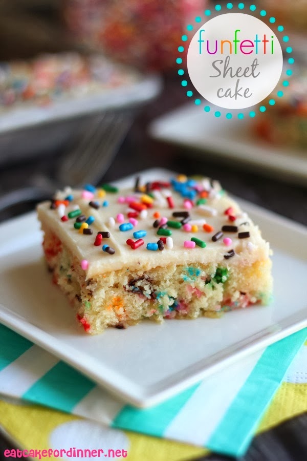 Eat Cake For Dinner Funfetti Sheet Cake from Scratch in 30 Minutes