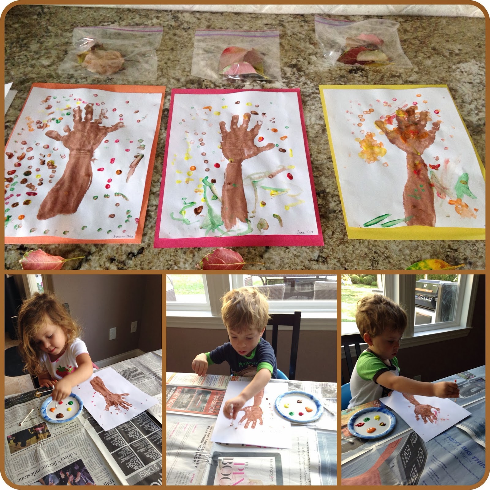 Party of 5 Fall Tree Qtip Painting