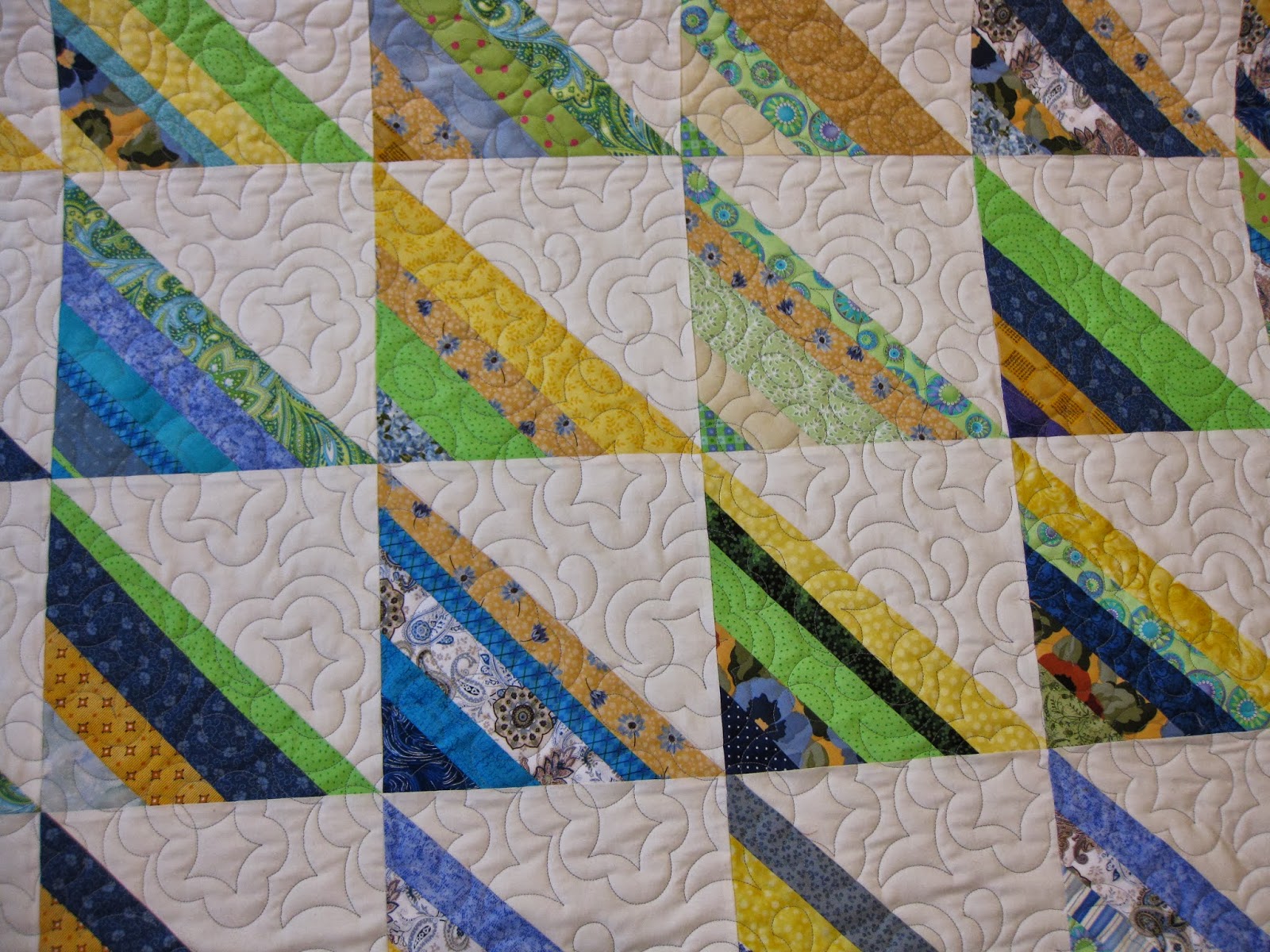 Millie's Quilting String and Rail Fence quilts