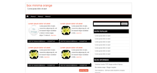 Box Minima Orange Blogger template