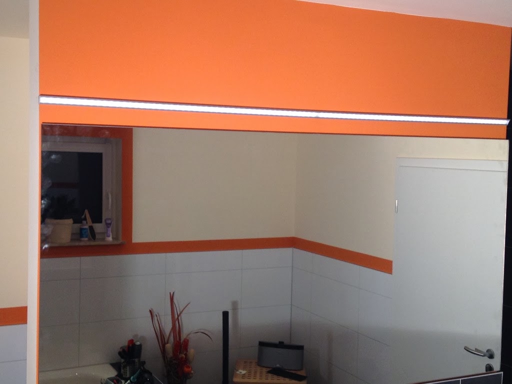 HuM's Baublog: Badezimmer Spiegelbeleuchtung