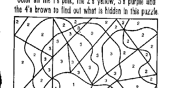 Coloring & Activity Pages: Ice-Cream Cone Color-by-Number