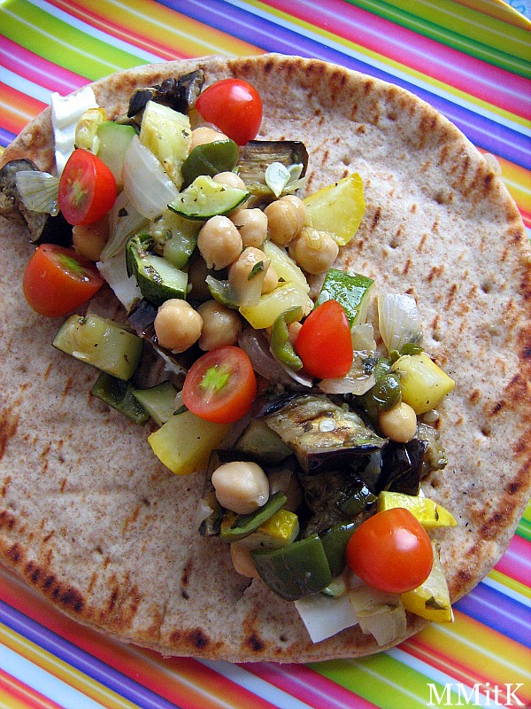 Meet Me in the Kitchen Roasted Eggplant, Zucchini, and Chickpea Wraps