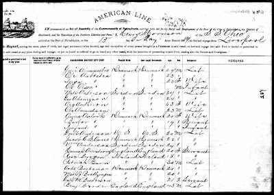 passenger jordal list 1884 ancestry ohio ss arrived philadelphia pennsylvania england