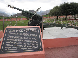 Weapons on display at Kargil War Memorial.