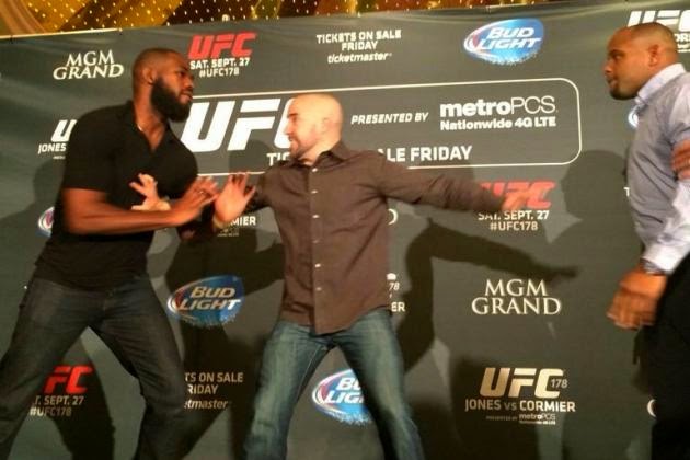 VIDEO: Jon Jones and Daniel Cormier’s staredown Brawl at the UFC 178 Media Day 