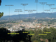 El poble de Llinars des de dalt del Castell Vell El poble de Llinars des de dalt del Castell Vell