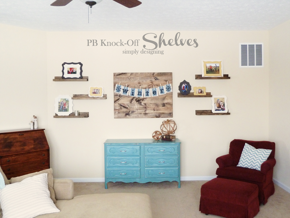 PB Knock-Off Shelves | how to make knock-off shelves with a Kreg Jig | #diy #shelves #knockoff