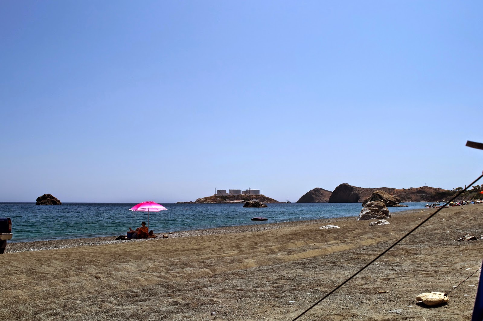 View of the beach south of the Crete, kaloi limenes in Greece. View of the beach south of the Crete, kaloi limenes in Greece.