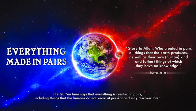 Exalted is He who created all pairs - from what the earth grows and from themselves and from that which they do not know. Exalted is He who created all pairs - from what the earth grows and from themselves and from that which they do not know.