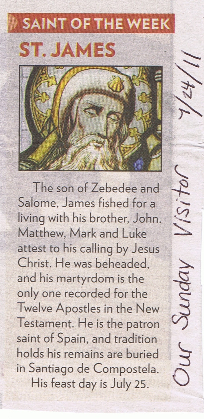 Saint James the Greater The Beholder of the First Apparition of Mary