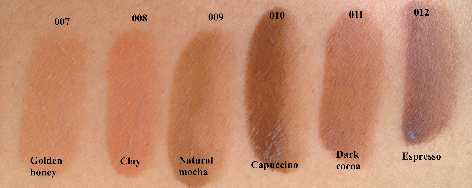The Bridal Hairstylist Temptu airbrush foundation swatches