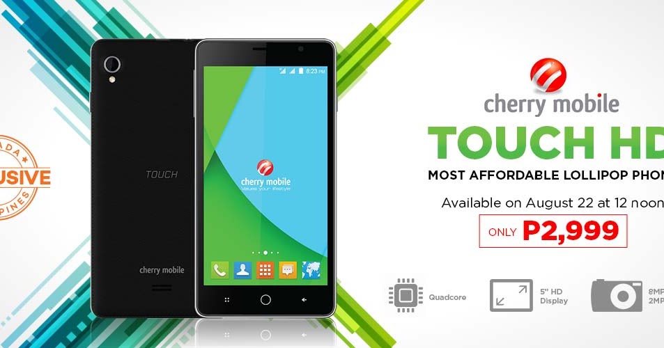 Cherry Mobile TOUCH HD Most Affordable Lollipop Smartphone for only P2,999 Tech Stuff Workx