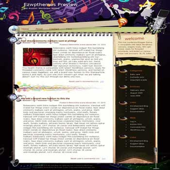 Music Matters blogger template. converted WordPress to Blogger template. template blog for music