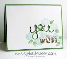 Stampin' Up! Painted Petals Thank You Card #occasions #stampinup www.juliedavison.com