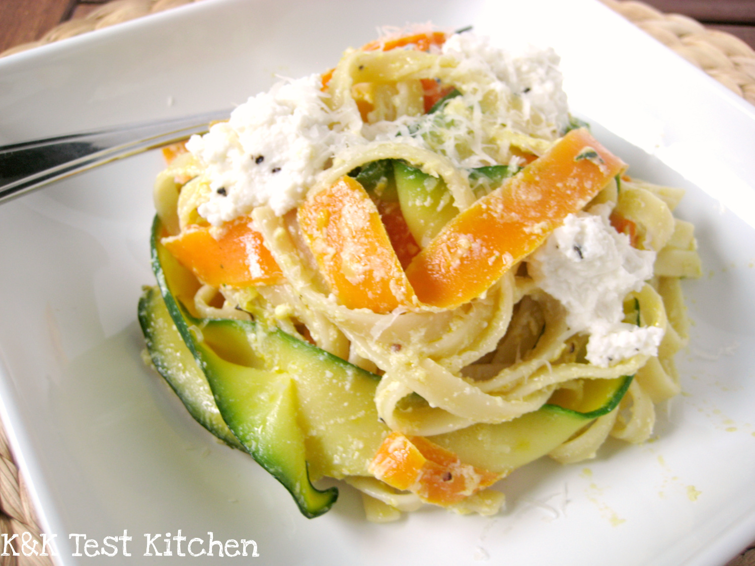 K&K Test Kitchen Zucchini and Carrot Ribbon Pasta