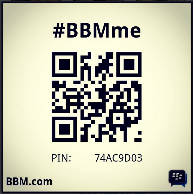 I'm also available on BBM