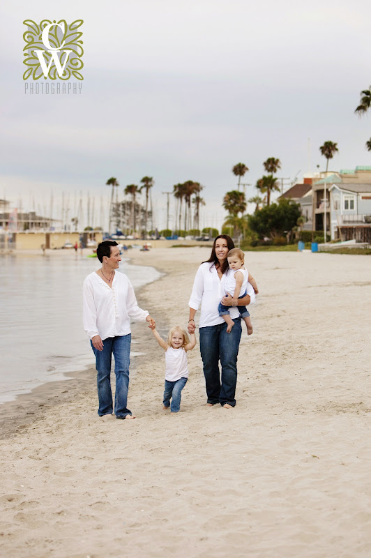 engagment family portrait beach sunset long beach