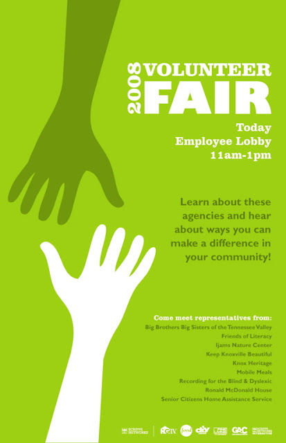 Volunteer Poster Template Simple text and typeface