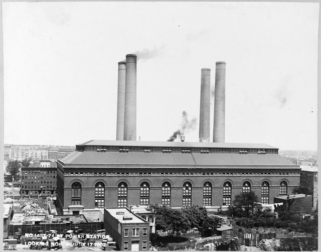 The Manhattan Railway Company powerhouse is still standing today along the East River; albeit, now it is owned and operated by Con Edison. Museum of the City of New York Collections. 