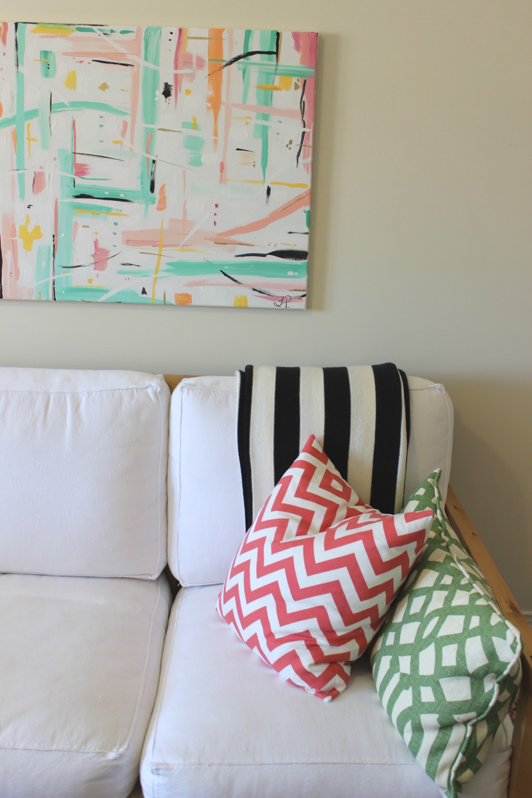 Tiffany Leigh Interior Design DIY Large Abstract Canvas