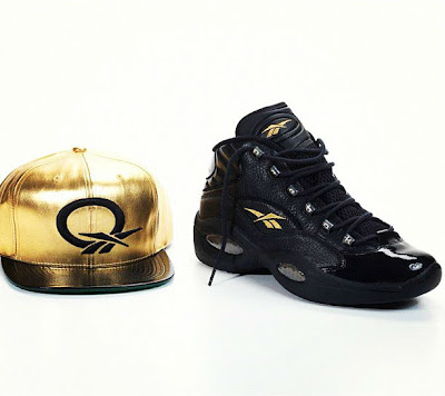 reebok question black and gold
