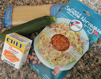 Pasta con zucchine salmone e panna