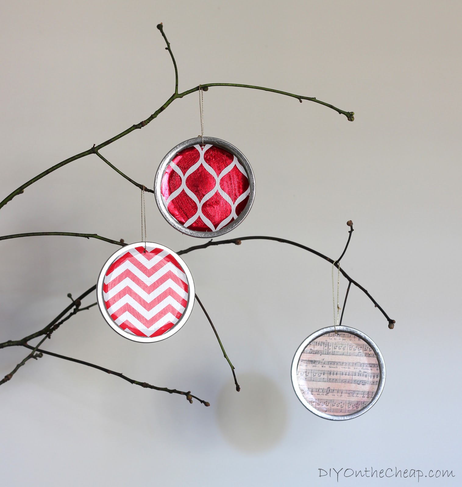 DIY Mason Jar Lid Ornaments Erin Spain