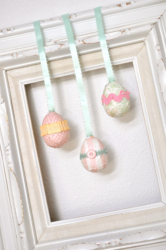 decoupage easter egg decor {tutorial} Little Birdie Secrets