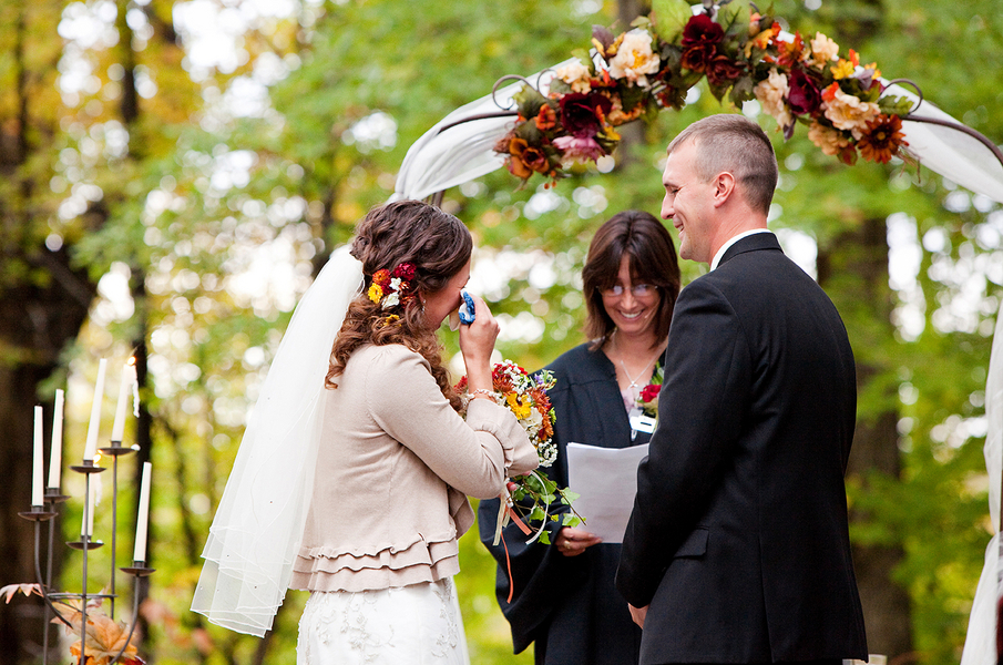  Real Wedding Angie Rob 39s Outdoor Fall Wedding