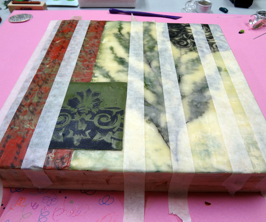 Resin Crafts Envirotex Lite Resin over Encaustic Collage Part One