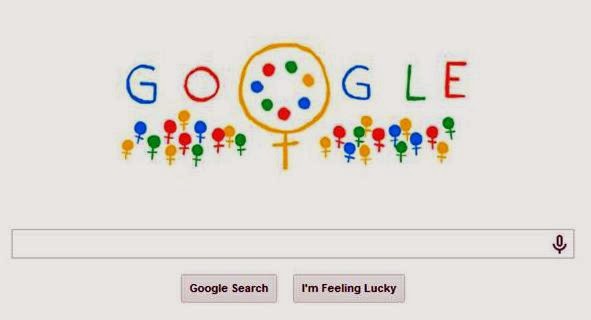 Creative Google Doodle on Women's Day 2014 Colorful and creative Women's Day 2014 Google Doodle