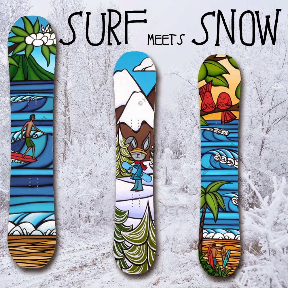 snowboard art heather brown