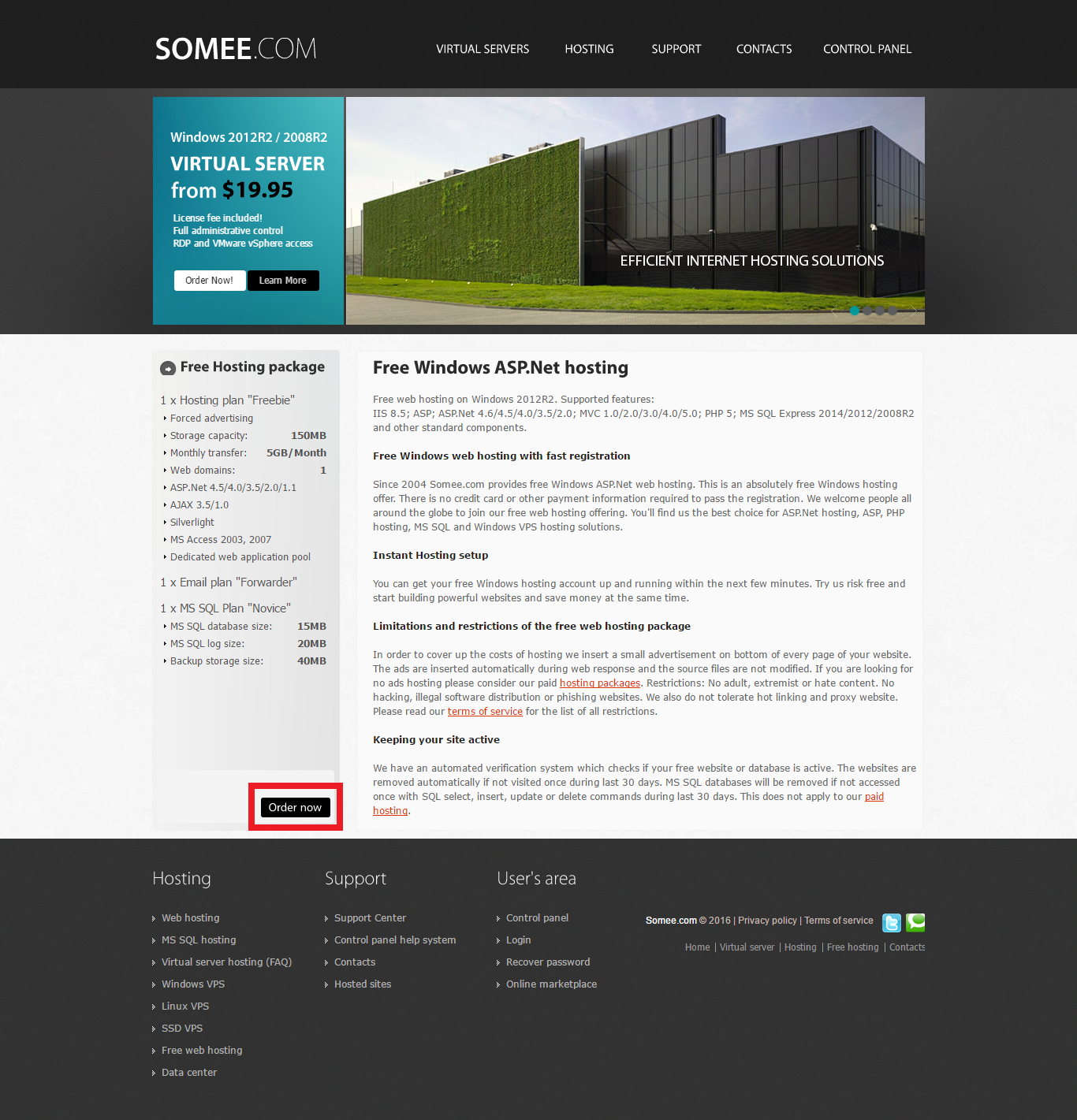 Asp web hosting