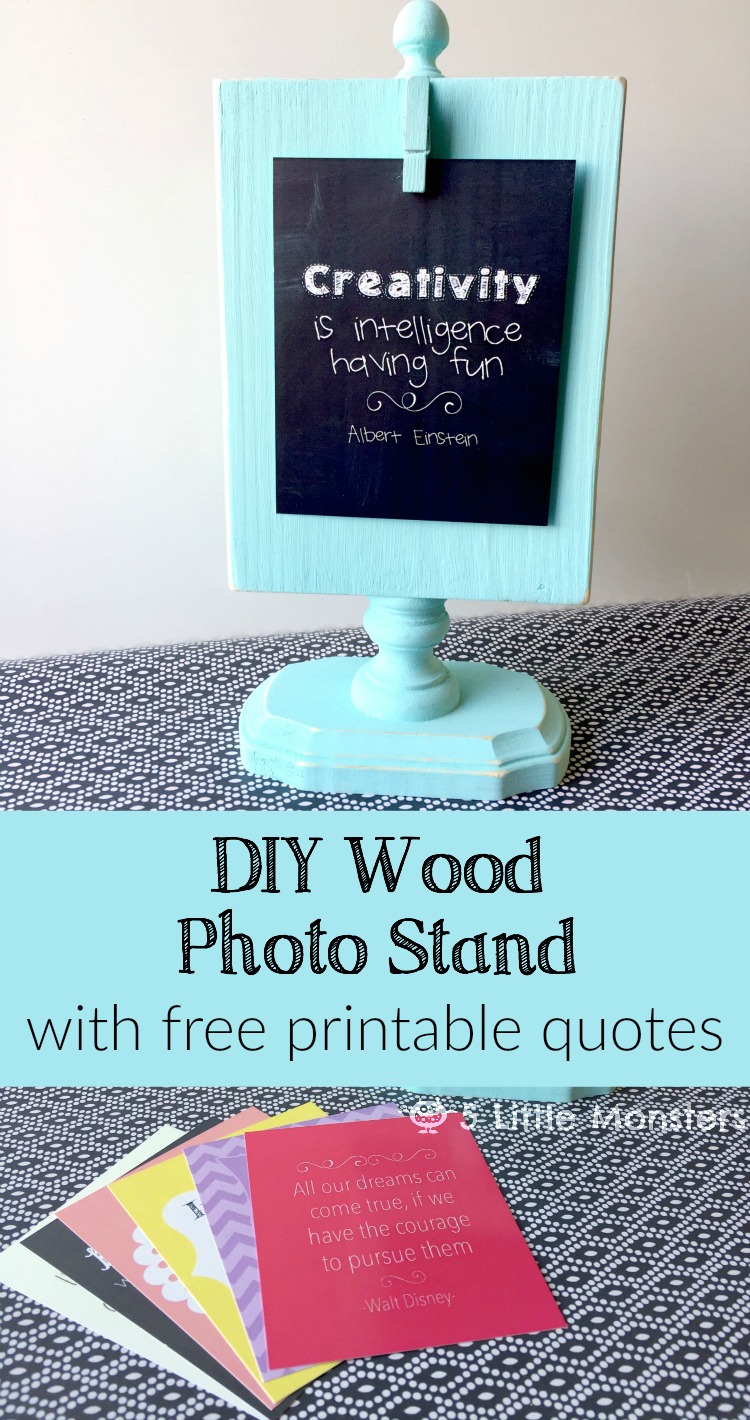 5 Little Monsters: DIY Wooden Photo Stand