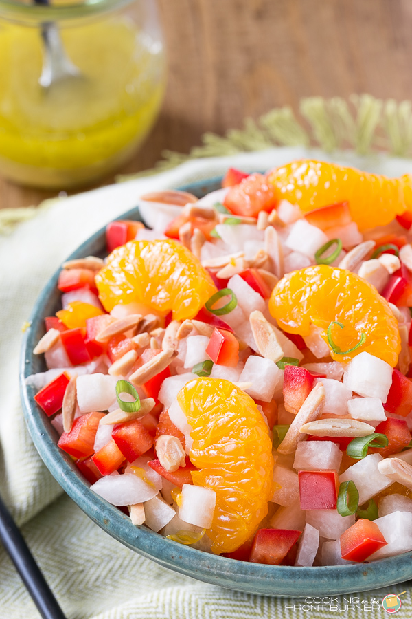 Jicama Salad with Asian Vinaigrette Cooking on the Front Burner