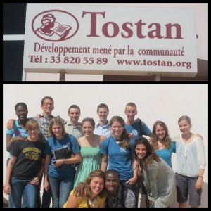 Tostan office in Dakar, Senegal. Bottom: Madeleine Balchan and other GCY Fellows