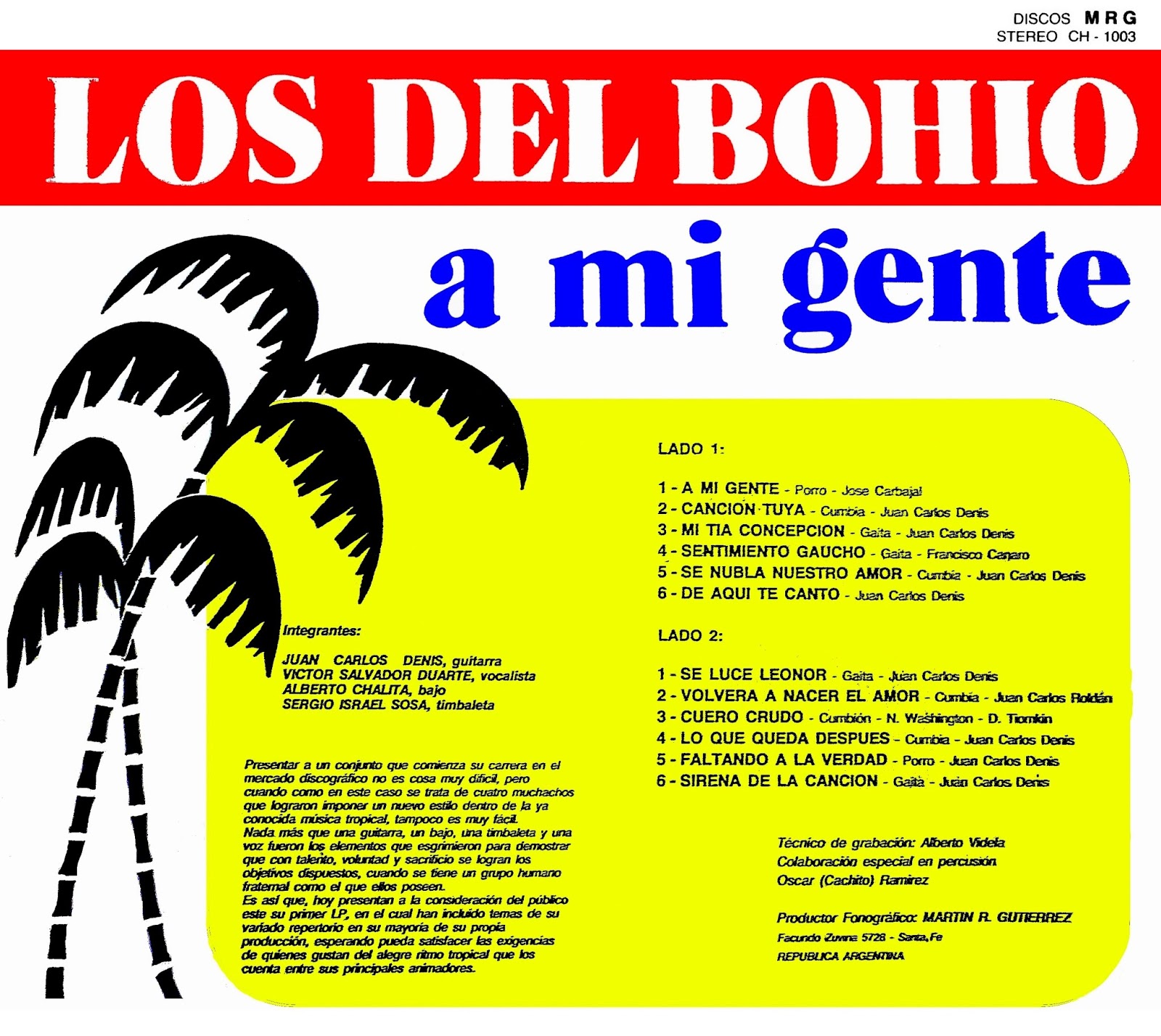 Mi+Gente+Tuya Juan Carlos Denis y su Bohio: "A Mi Gente" (1978) Los Del Bohio - Juan ...