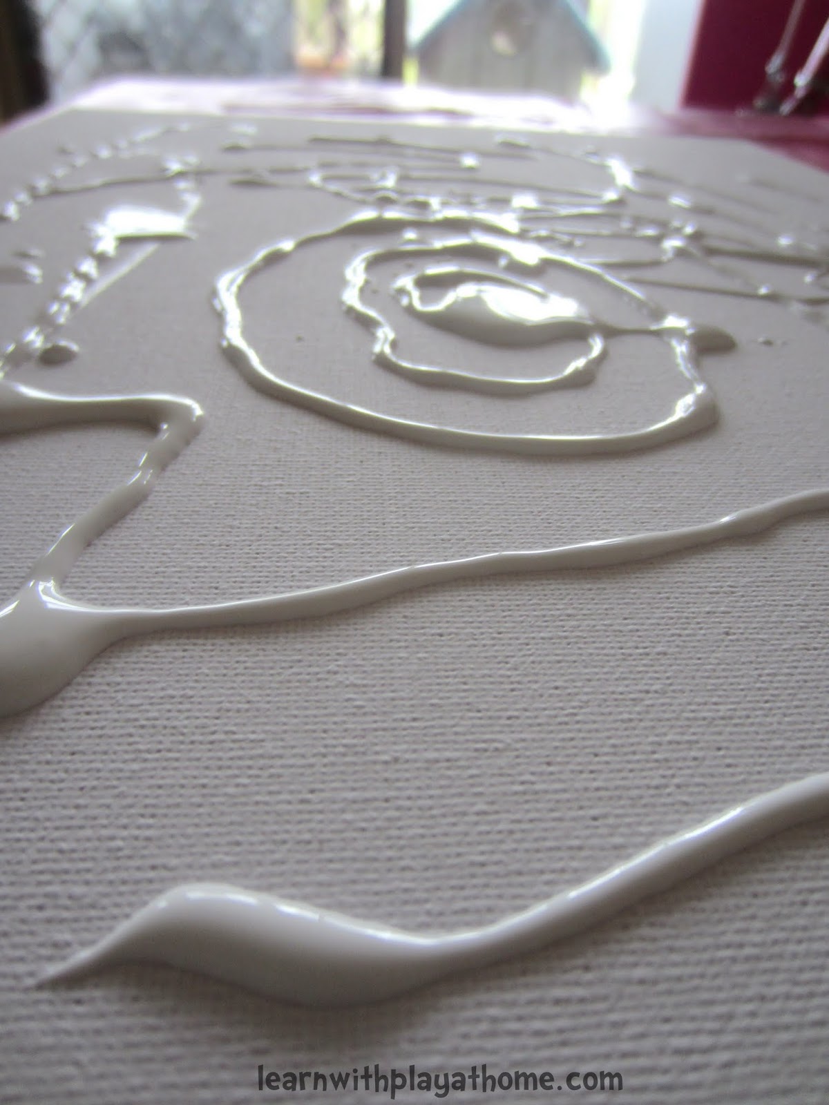 Learn with Play at Home Glue Canvas. Kids Art