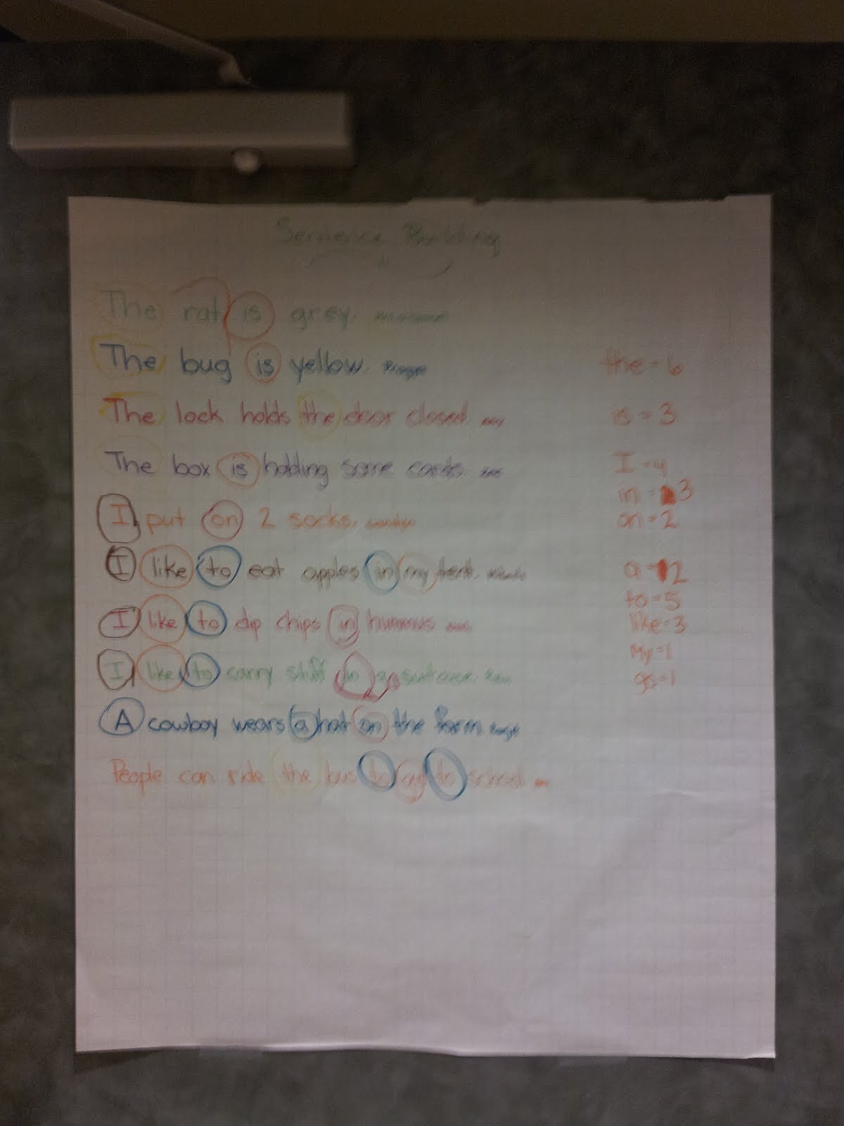 the crazy pre k classroom sentences and sight words