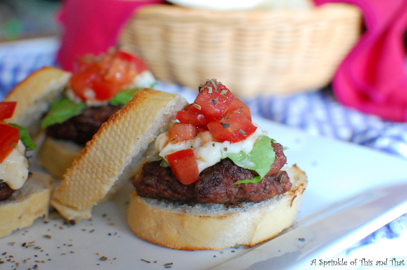 A Sprinkle of This and That Italian Burger Bites