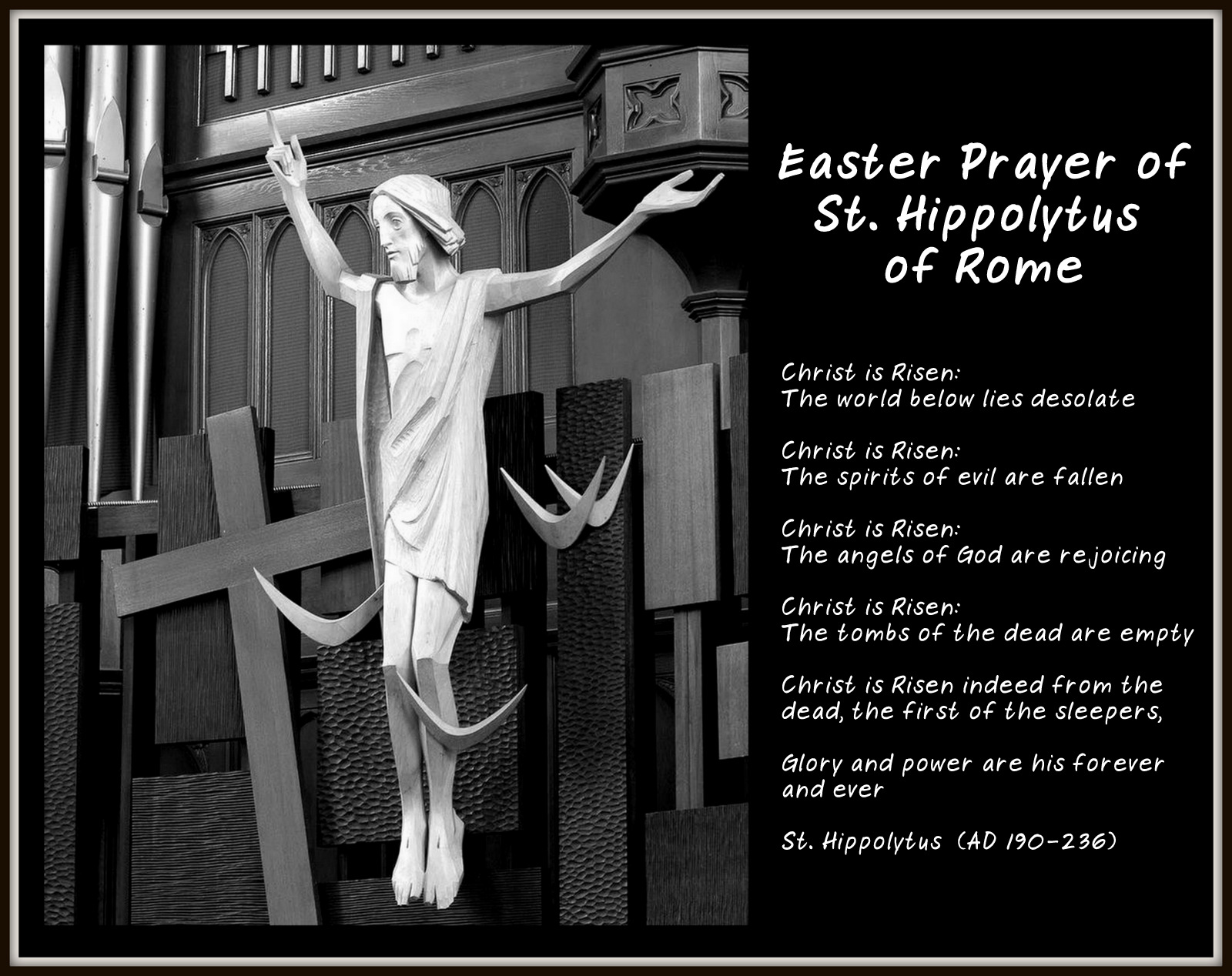Cross Tipped Churches Easter Prayer of St. Hippolytus