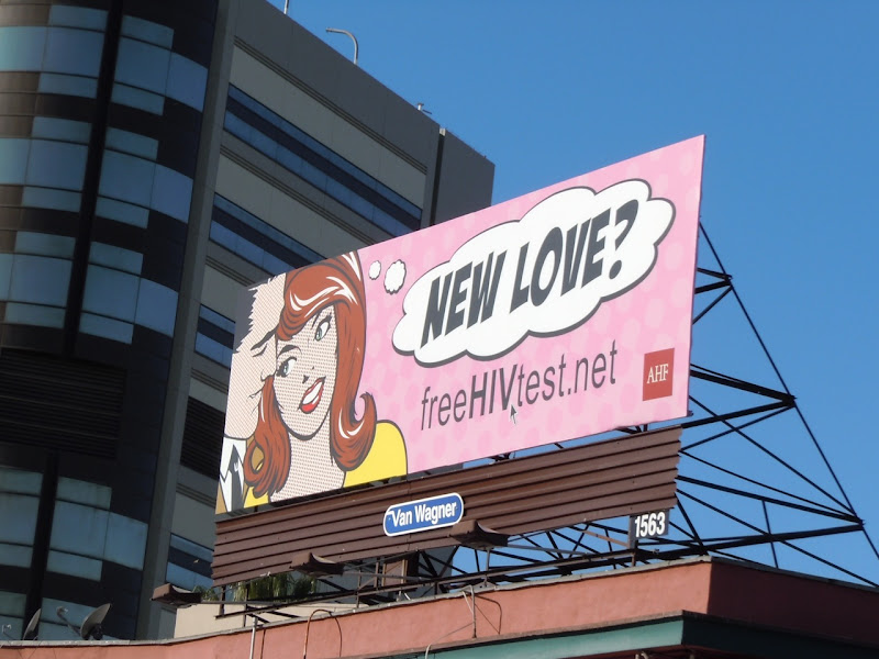 New Love HIV test straight billboard