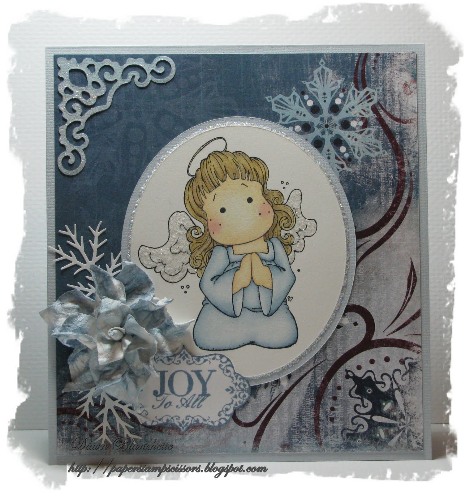 Paper Stamp Scissors Christmas Angel