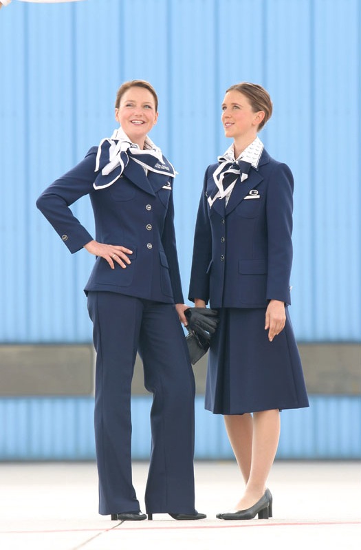 KLM Royal Dutch Airlines Stewardess Flight Attendant Uniform By Nina Ricci ...