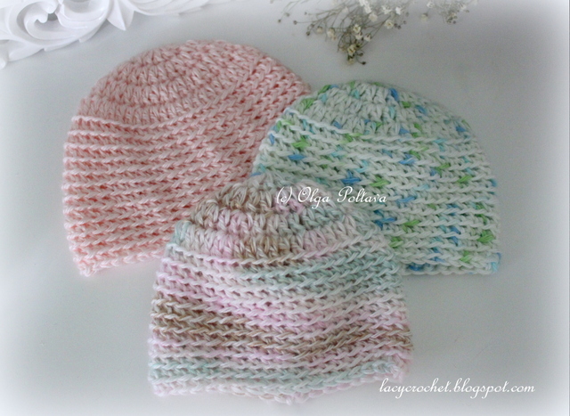 Lacy Crochet: Preemie and Micro Preemie Baby Caps, Free ...