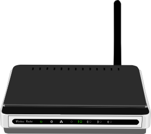 Black wireless router clipart