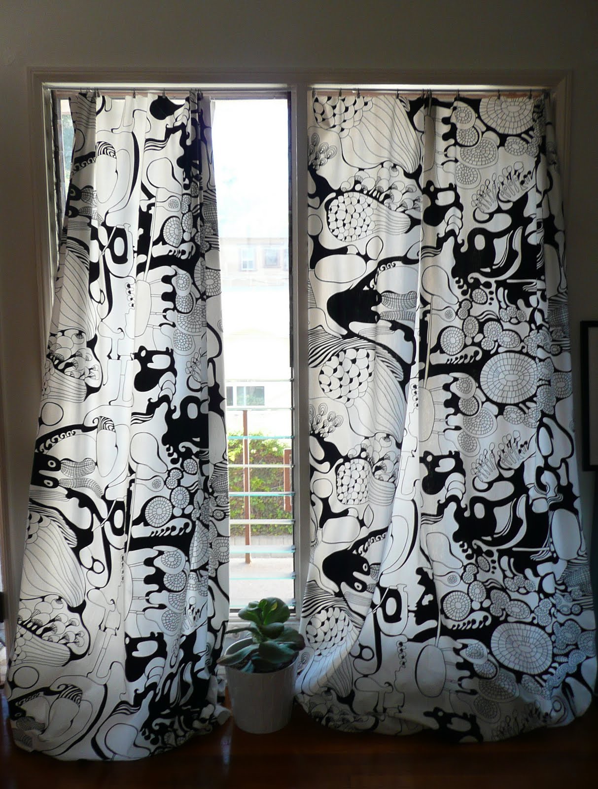 Dark Grey Ikea Fabric Curtains